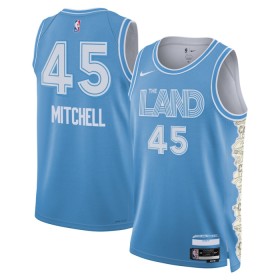 Maillot Basket Homme Cleveland Cavaliers Donovan Mitchell 2024-25 Nike City Edition Bleu Swingman